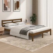 vidaXL Bedframe grenenhout honingbruin 135x190 cm 4FT6 Double