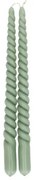 Dinerkaars gedraaid, groen, 29 cm, set van 2