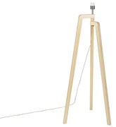 Vloerlamp tripod hout zonder kap - Puros