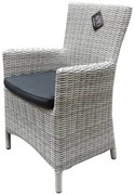 Capri dining tuinstoel wit grijs wicker