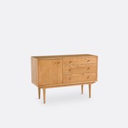 Vintage buffetkast met 1 deur en 3 lades Quilda