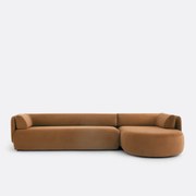 Hoekbank rechts, fluweel, Méridiano