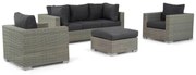 Stoel en Bank Loungeset 5 personen Wicker Taupe  Garden Collections Toronto