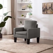 vidaXL Fauteuil kunstleer grijs