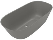 Villeroy & Boch Theano vrijstaand duobad - 155x75cm - kunststof quaryl - ovaal - mat grijs UBQ155ANH7F200V-3S