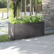 vidaXL Plantenbak 150x50x70 cm massief grenenhout grijs