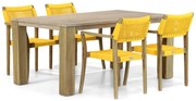 Tuinset 4 personen 165 cm Rope Geel Lifestyle Garden Furniture Dallas/Brighton