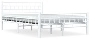 vidaXL Bedframe metaal wit 140x200 cm