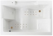 Lambini Designs Puglia bubbelbad 180x120cm elektronisch met 12 aerojets goud