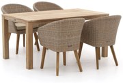 Intenso Tropea/ROUGH-S 160cm dining tuinset 5-delig