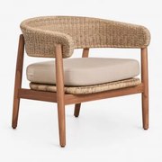 Tuinfauteuil Van Acaciahout En Synthetisch Riet Ribeira Acacia Bruin - Sklum