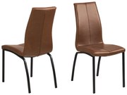 Stoel BARON eco-leer Retro Brandy 691B zwarte poten - MODERNE DESIGN STOEL VOOR WOONKAMER/EETKAMER/KEUKEN/KANTOOR