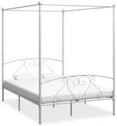 vidaXL Hemelbedframe metaal wit 140x200 cm