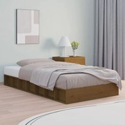 vidaXL Bedframe massief hout honingbruin 135x190 cm 4FT6 Double