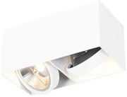 Design Spot / Opbouwspot / Plafondspot wit rechthoekig AR111 2-lichts - Box Design GU10 Binnenverlichting Lamp