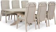 Tuinset 6 personen 220 cm Aluminium Zand/Beige Lifestyle Garden Furniture Vivaro/Belluno