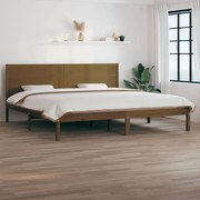 vidaXL Bedframe massief hout honingbruin 180x200 cm 6FT Super King