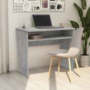 vidaXL Bureau 90x50x74 cm bewerkt hout betongrijs