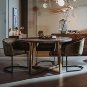 Tower Living Ronde Eettafel Met Goud 130 Cm Belvedere - 130 X 130cm.