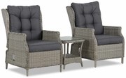 Bistroset 2 personen  Wicker Grijs Garden Collections New Castle