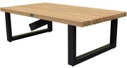 Ravenna lounge tuintafel aluminium antraciet met teak blad