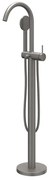 IVY Nexus Badthermostaatkraan - opbouw - met wegdraaibare baduitloop - met omstel - cooltouch - Geborsteld metal black PVD 6303006