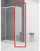 Van Rijn Products ST06 Vaste Wand - 70x200cm - Helder glas - dikte 8mm - tbv hoekcabine - muurprofiel - Chroom ST0635070W