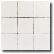 Hoogglans Handvorm Wandtegel 13x13 Cm Baltimore Glans Wit RBT64