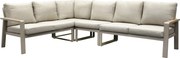 Lola hoek loungeset 4-delig aluminium latte zand
