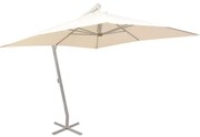 vidaXL Zweefparasol met aluminium paal 300x300 cm zandkleurig