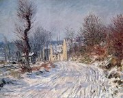 Kunstreproductie The Road to Giverny, Winter, 1885, Claude Monet