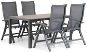Tuinset 4 personen 155 cm Aluminium/Textileen /Aluminium/textileen Grijs Presto Lucardo/Young