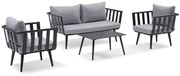 Stoel en Bank Loungeset 5 personen Aluminium Grijs  De Laan Projects