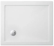Crosswater Showertray douchebak afvoer links 100x80x4cm rechthoek wit ST0R81000