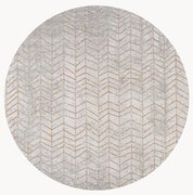 Rond jacquard in- & outdoor vloerkleed Jacob's Ladder, wasbaar