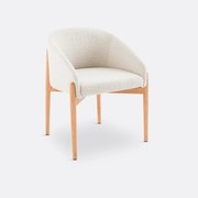 Tafelfauteuil in bouclette Beca