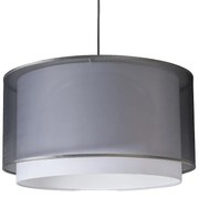 Stoffen Moderne hanglamp met kap zwart/wit 47/25 - Duo Modern E27 rond Binnenverlichting Lamp