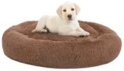 vidaXL Honden-/kattenkussen wasbaar 90x90x16 cm pluche bruin