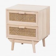 Vierkante Nachtkastje 40x40 Cm Van Ralik Hout Bruin – Natuurlijk Hout - Sklum