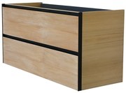 Mueller Sakura wastafelonderkast 120x45,2cm naturel eiken/mat zwart