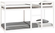 vidaXL Stapelbed 80x200 cm massief grenenhout wit