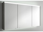 Muebles Ally spiegelkast met verlichting bovenkant 122x66cm zwart eiken