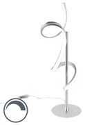 Design tafellamp zilver incl. LED en dimmer - Krisscross Design Binnenverlichting Lamp