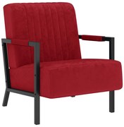 vidaXL Fauteuil fluweel wijnrood