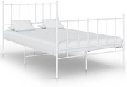 vidaXL Bedframe metaal wit 120x200 cm