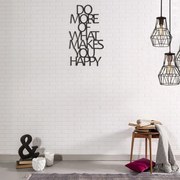 Homemania Wanddecoratie Words 41x70 cm staal zwart