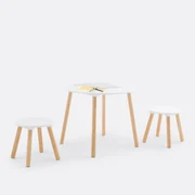 Tafel en 2 krukjes voor kinderen, Jimi