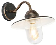 Landelijke buiten wandlamp antiek goud IP44 - Kansas