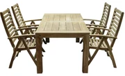 Arona Krista dining tuinset 180x95xH77 cm 5-delig teak