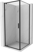 Mexen Exo-BR 90 x 90 cm openslaande douchecabine, transparant, zwart - 8181-090-090-70-00